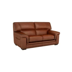 Canapé cuir Valentina - Whisky - 2 places