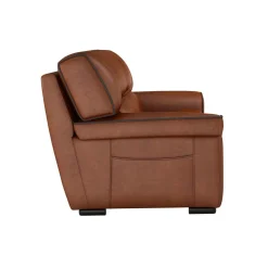 Canapé cuir Valentina - Whisky - 2 places