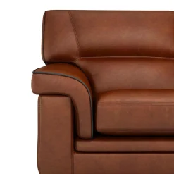 Canapé cuir Valentina - Whisky - 2 places