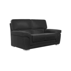 Canapé cuir Vittoria - Anthracite - 2 places