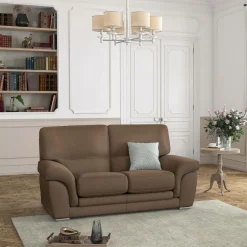 Canapé cuir Vittoria - Biscuit - 2 places