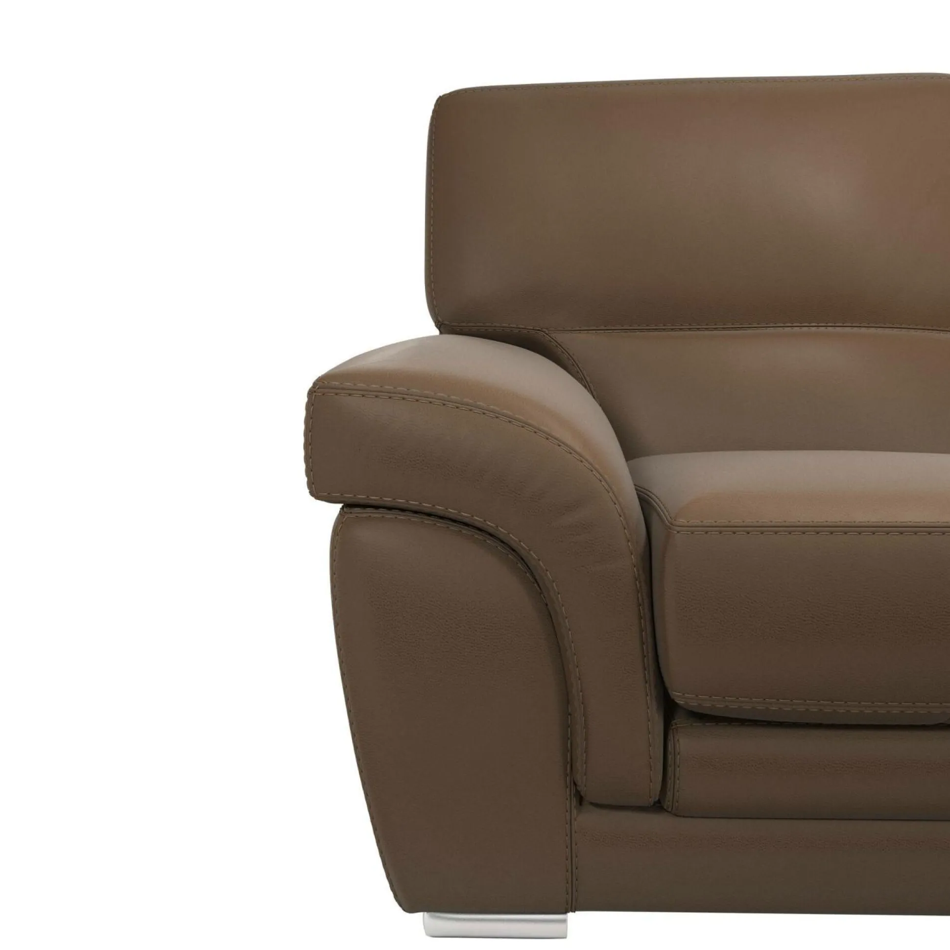 Canapé cuir Vittoria - Biscuit - 2 places