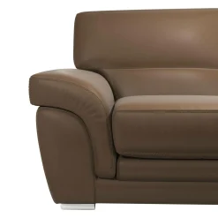 Canapé cuir Vittoria - Biscuit - 3 places