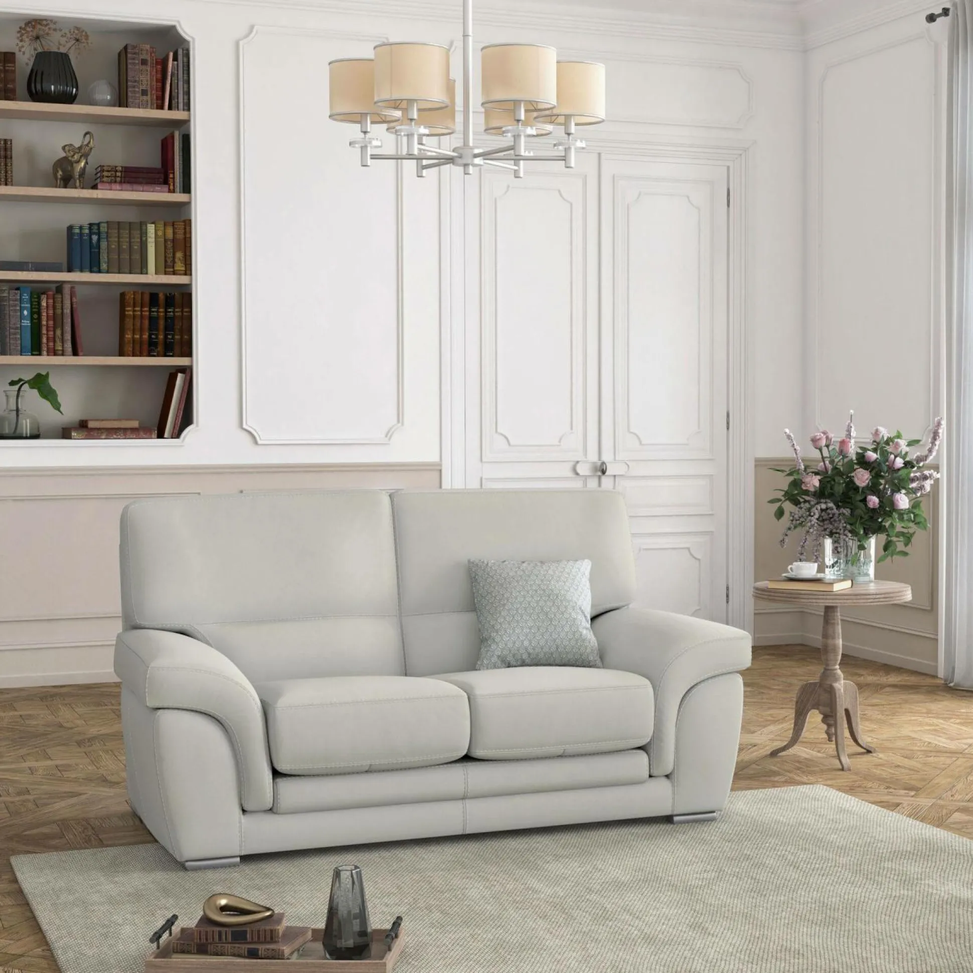 Canapé cuir Vittoria - Blanc - 2 places