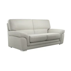 Canapé cuir Vittoria - Blanc - 3 places