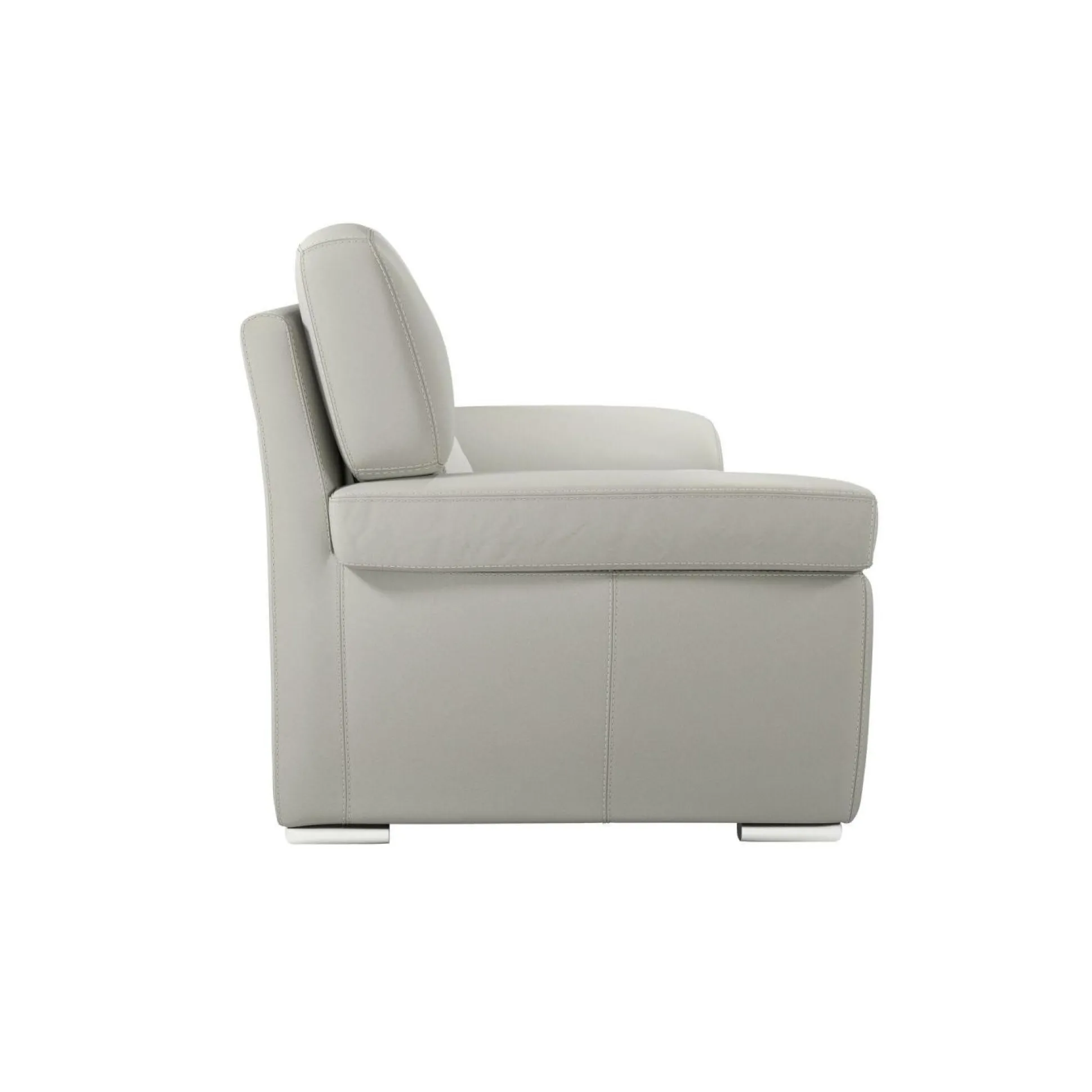 Canapé cuir Vittoria - Blanc - 3 places