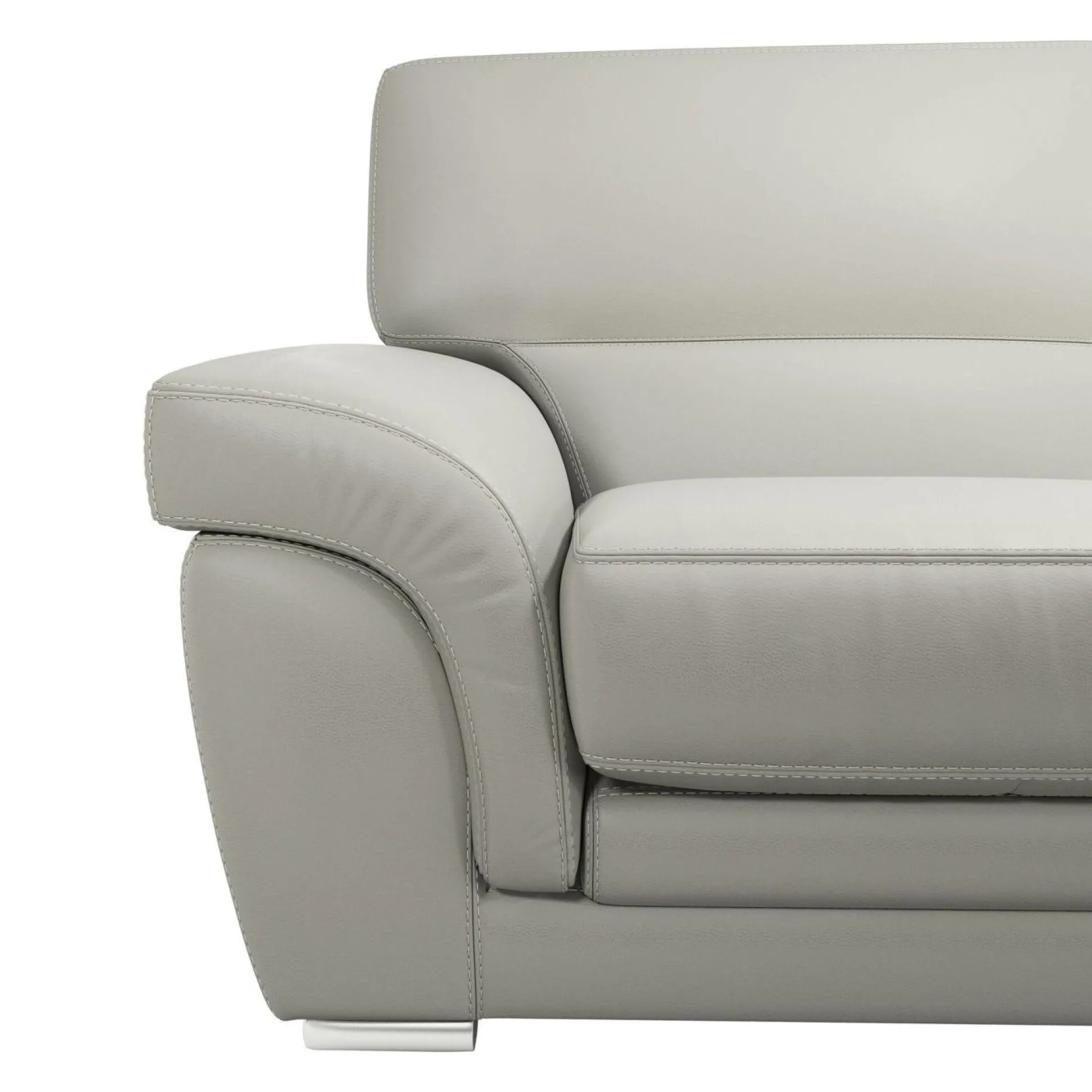 Canapé cuir Vittoria - Blanc - 3 places