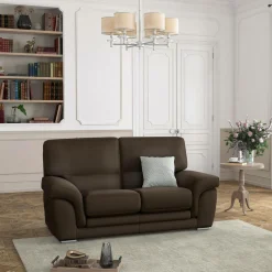 Canapé cuir Vittoria - Coffee - 2 places