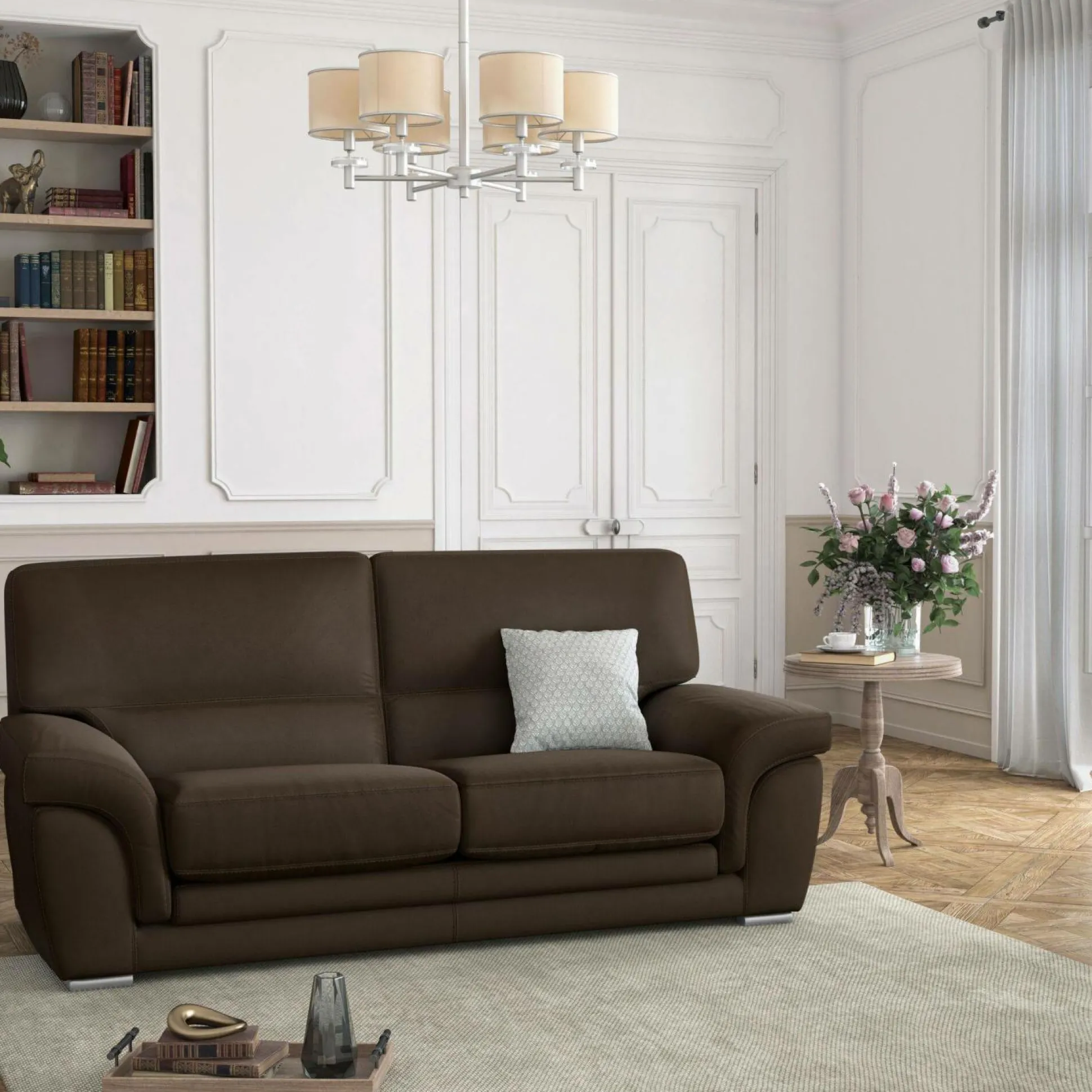 Canapé cuir Vittoria - Coffee - 3 places