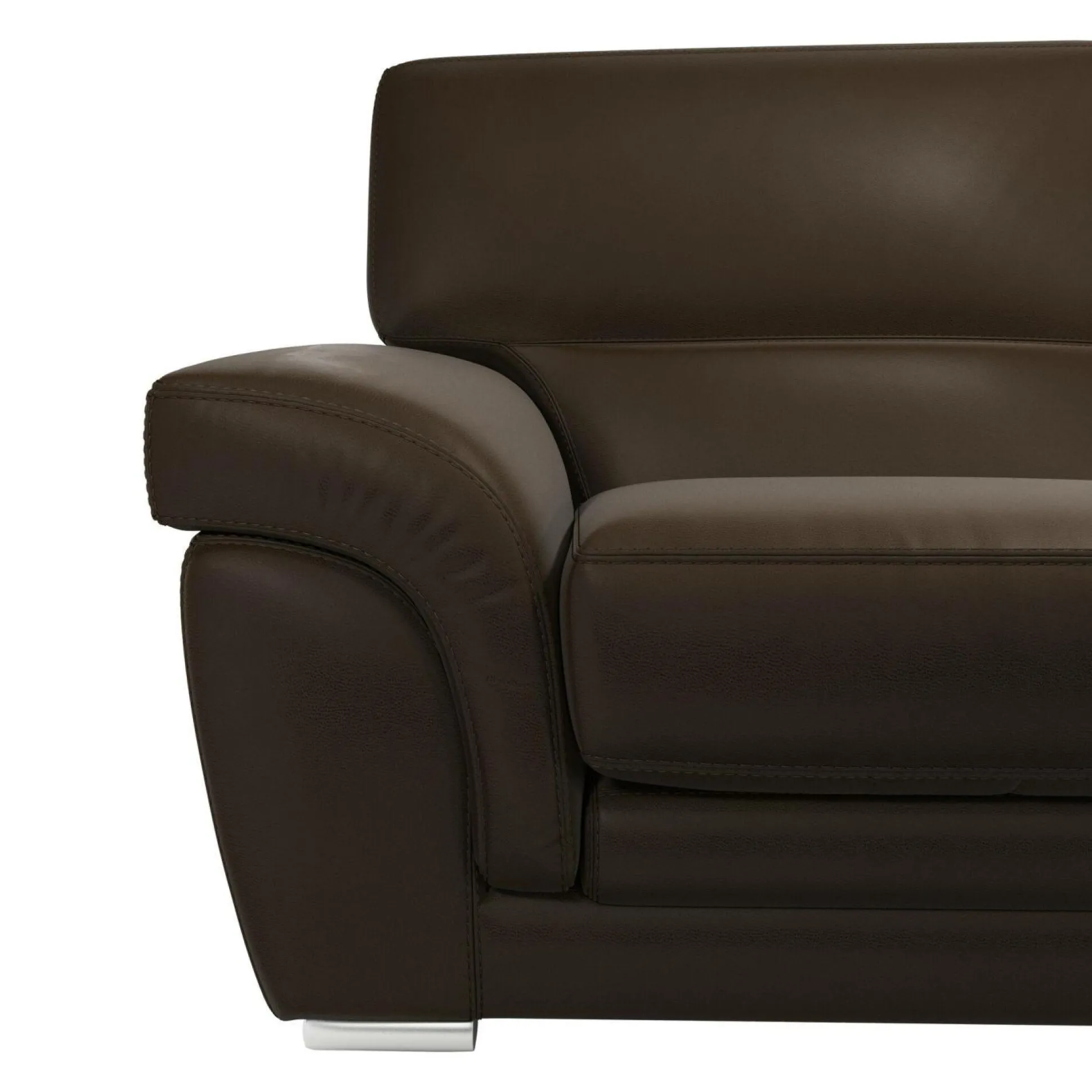 Canapé cuir Vittoria - Coffee - 3 places