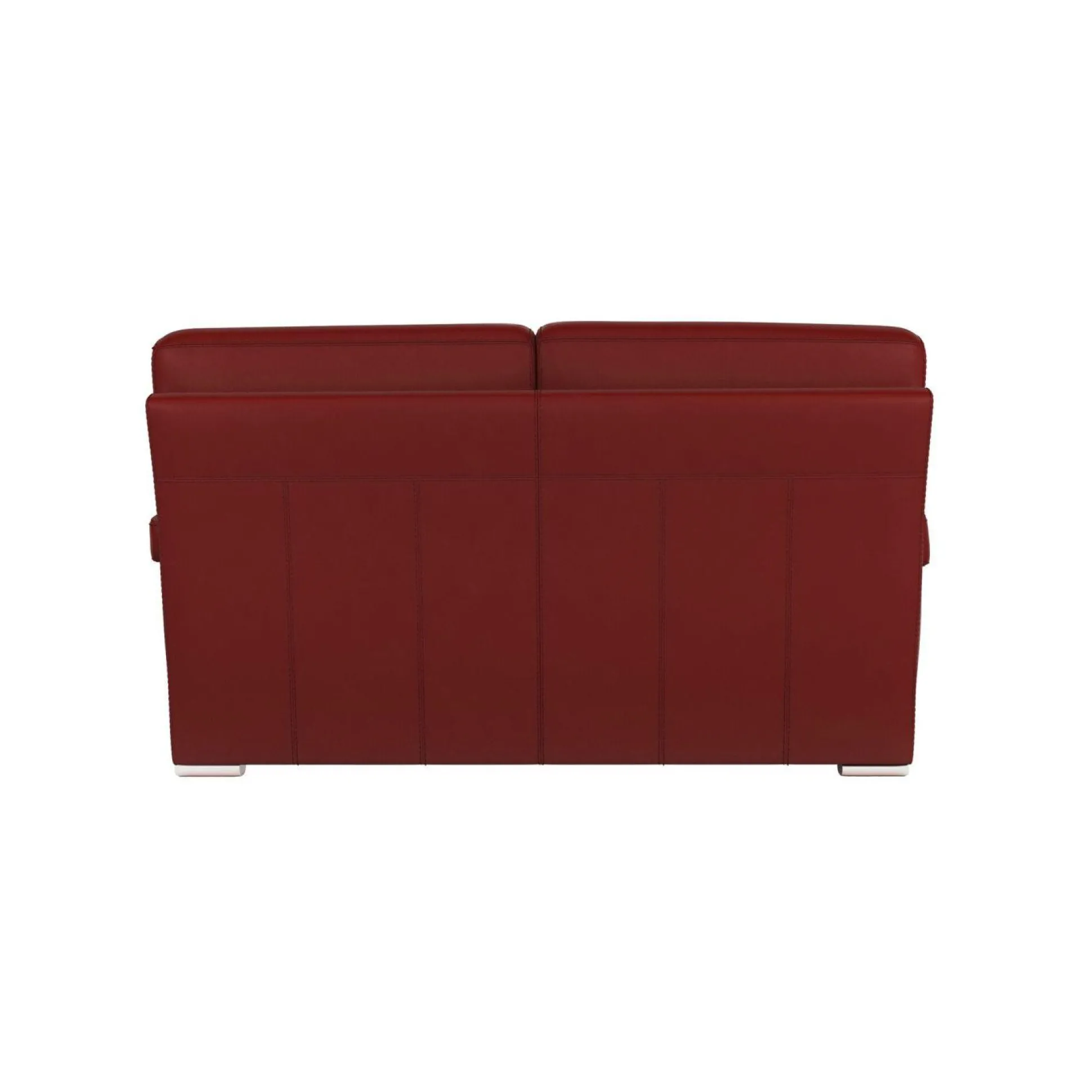 Canapé cuir Vittoria - Rouge - 3 places