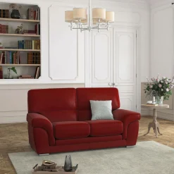 Canapé cuir Vittoria - Rouge - 2 places