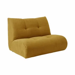 Canapé d'angle modulable tissu Benny - Moutarde