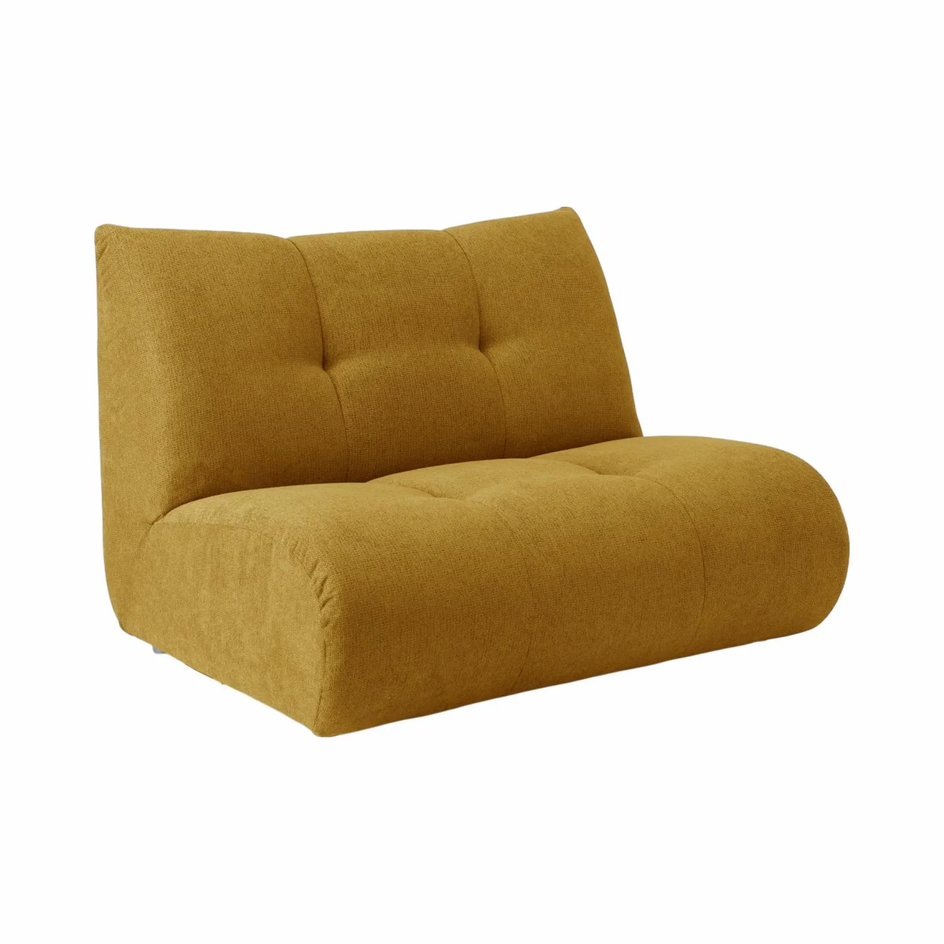 Canapé d'angle modulable tissu Benny - Moutarde