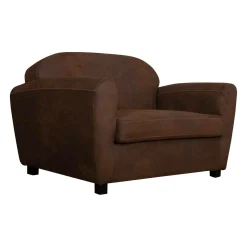 Canapé microfibre aspect cuir vieilli Owen - 2 places