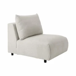 Canapé panoramique tissu Solal - Beige - Méridienne droite