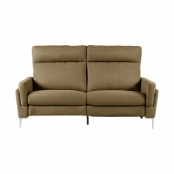 Canapé relax électrique tissu Boston - Kaki - 3 places - relax à droite