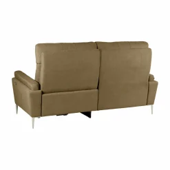 Canapé relax électrique tissu Boston - Kaki - 3 places - relax à droite