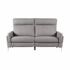 Canapé relax électrique tissu Boston - Gris Clair - 3 places