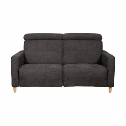 Canapé relax électrique tissu Chambord - Noir - 3 places