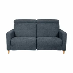 Canapé relax électrique tissu Chambord - Bleu - 2 places