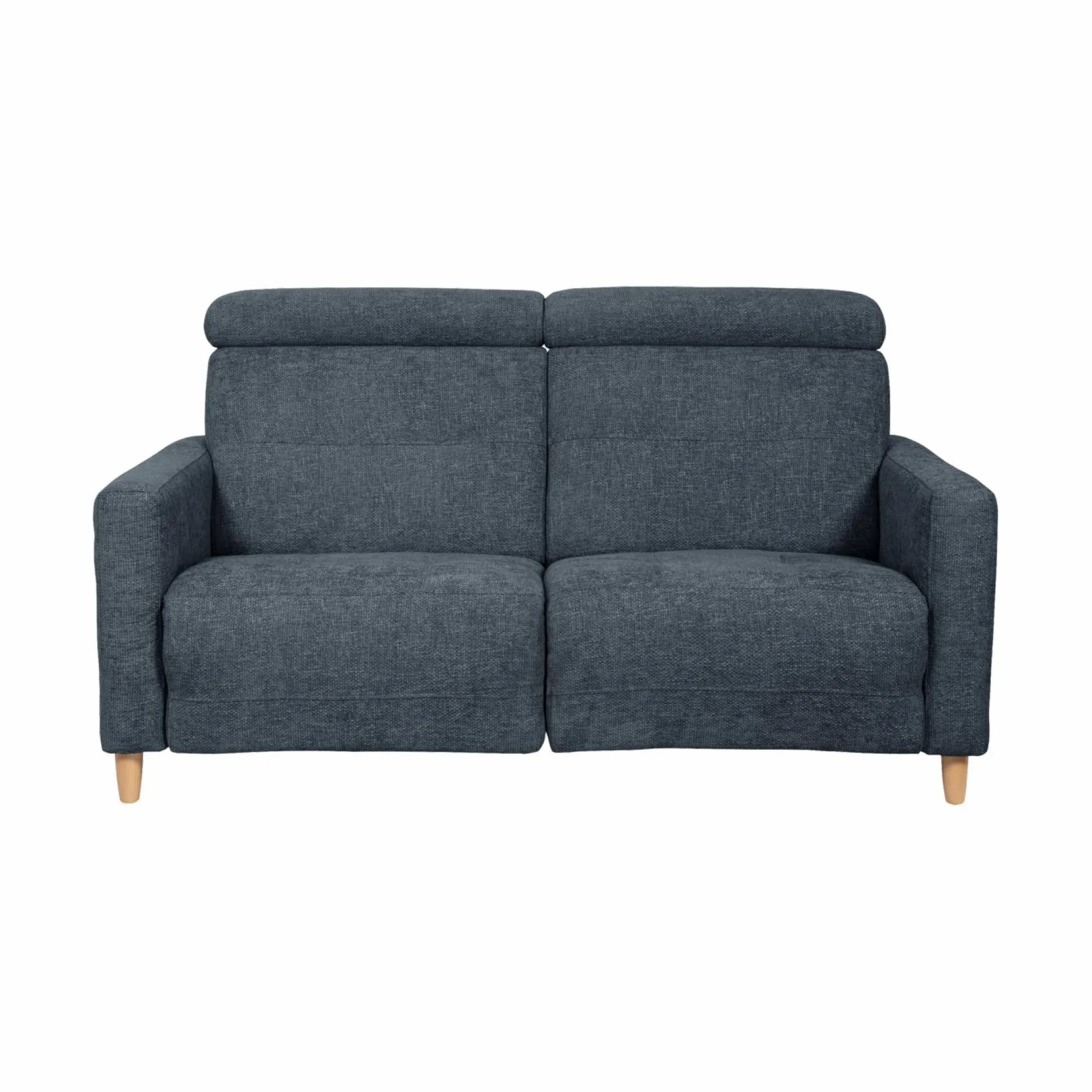 Canapé relax électrique tissu Chambord - Bleu - 2 places