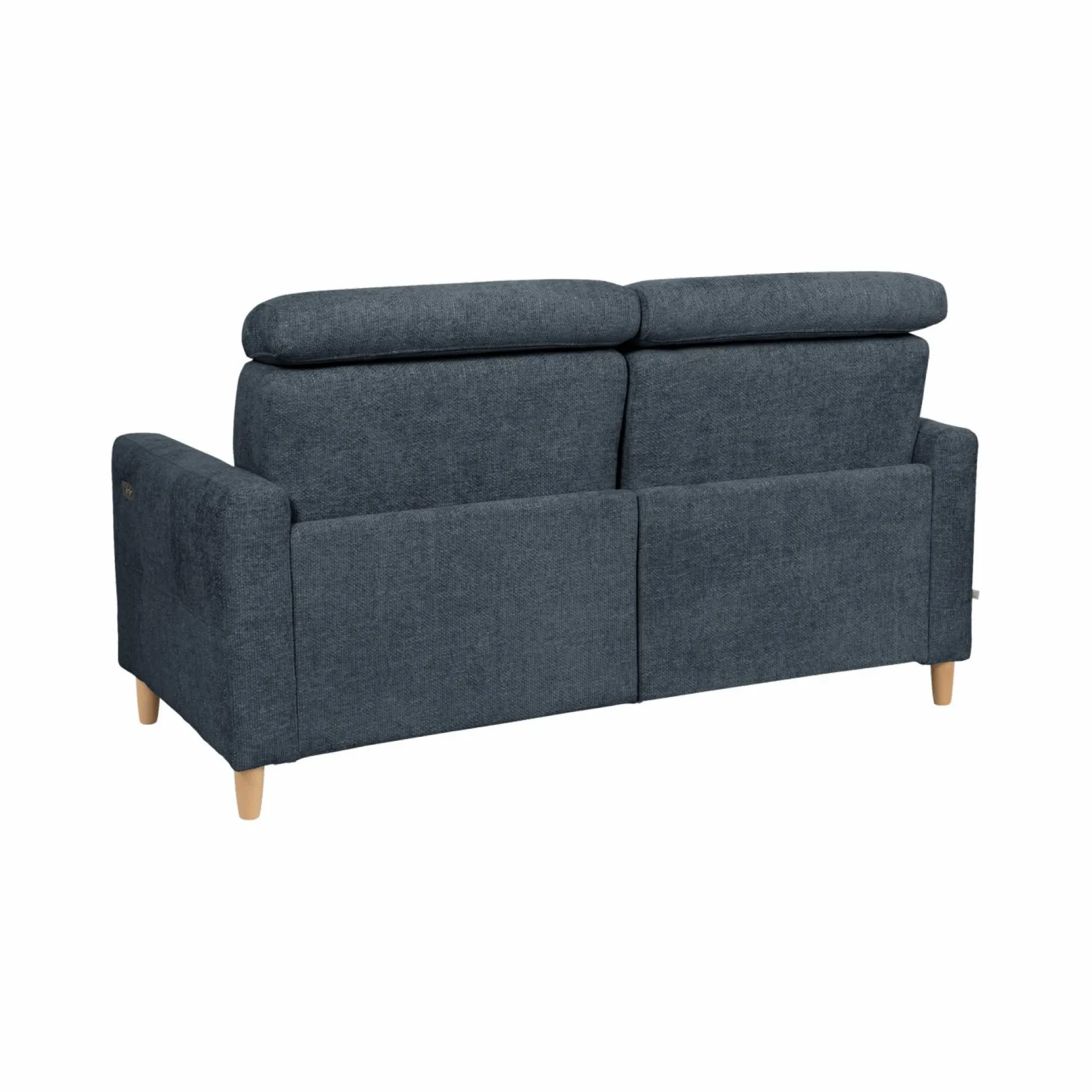 Canapé relax électrique tissu Chambord - Bleu - 2 places