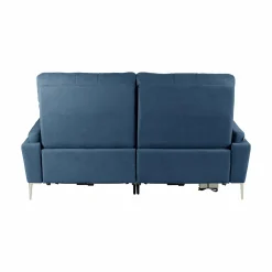 Canapé relax électrique tissu Boston - Bleu Jean - 3 places