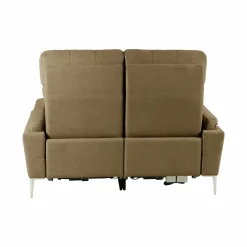 Canapé relax électrique tissu Boston - Kaki - 2 places