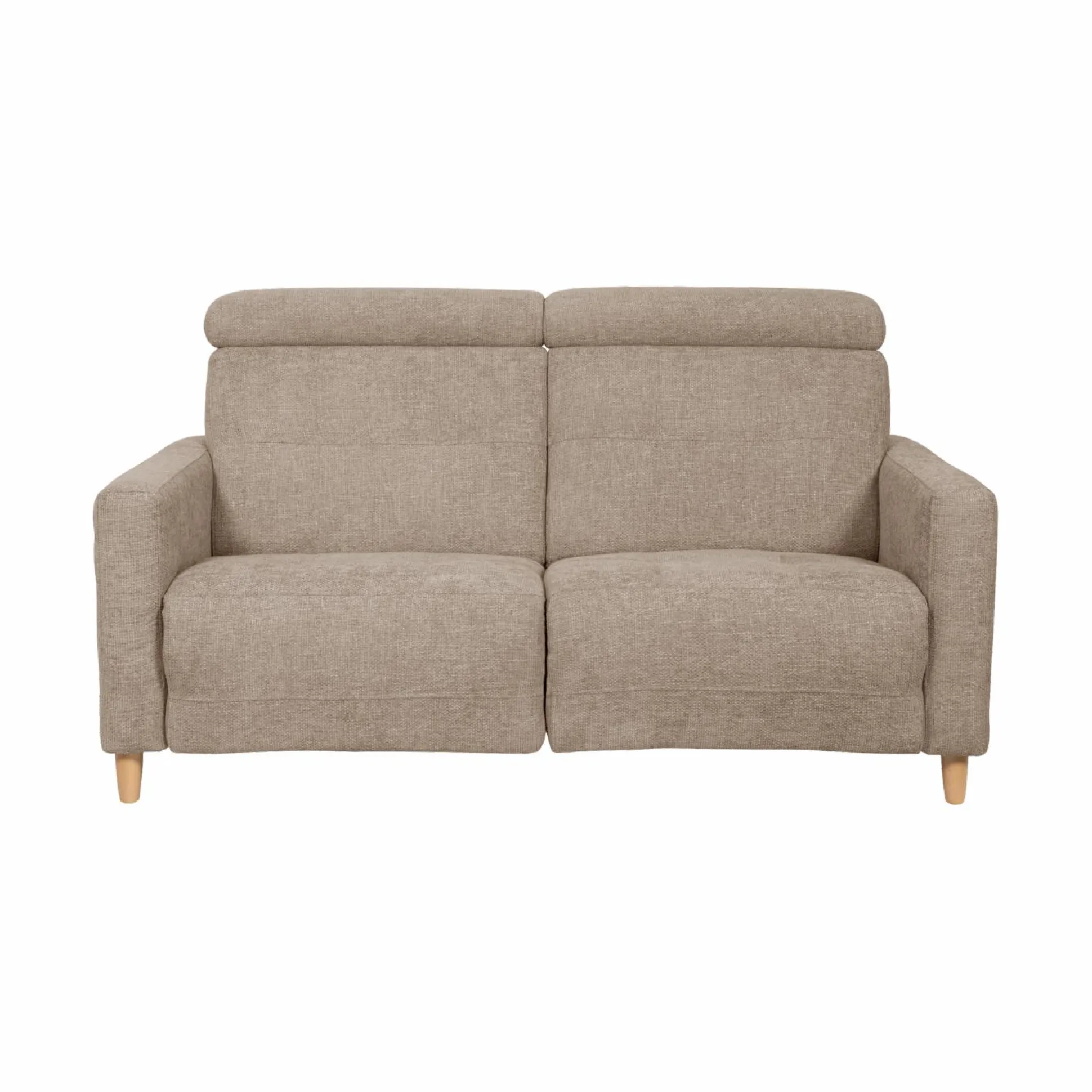 Canapé relax électrique tissu Chambord - Beige - 2 places