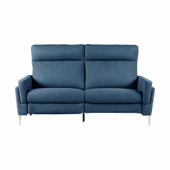 Canapé relax électrique tissu Boston - Bleu Jean - 3 places - relax à gauche