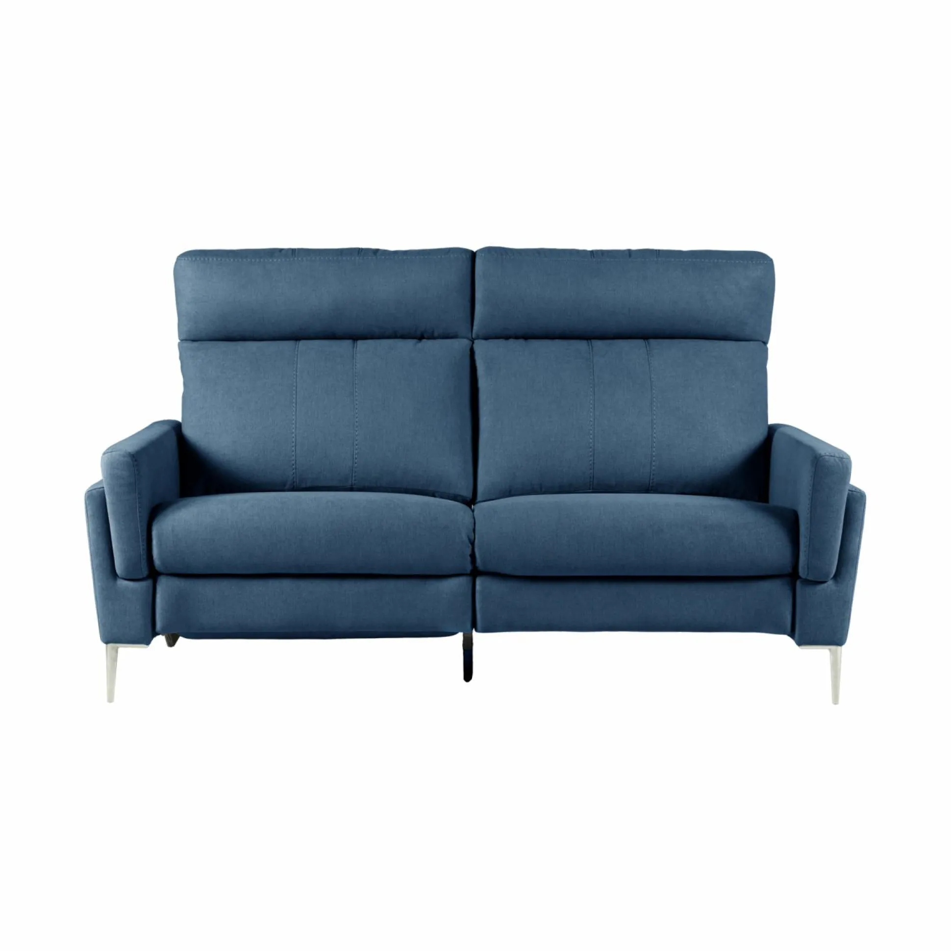 Canapé relax électrique tissu Boston - Bleu Jean - 3 places - relax à gauche