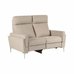 Canapé relax électrique tissu Boston - Naturel - 2 places - relax à droite