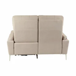 Canapé relax électrique tissu Boston - Naturel - 2 places - relax à droite