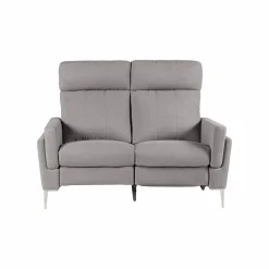 Canapé relax électrique tissu Boston - Gris Clair - 2 places - relax à droite