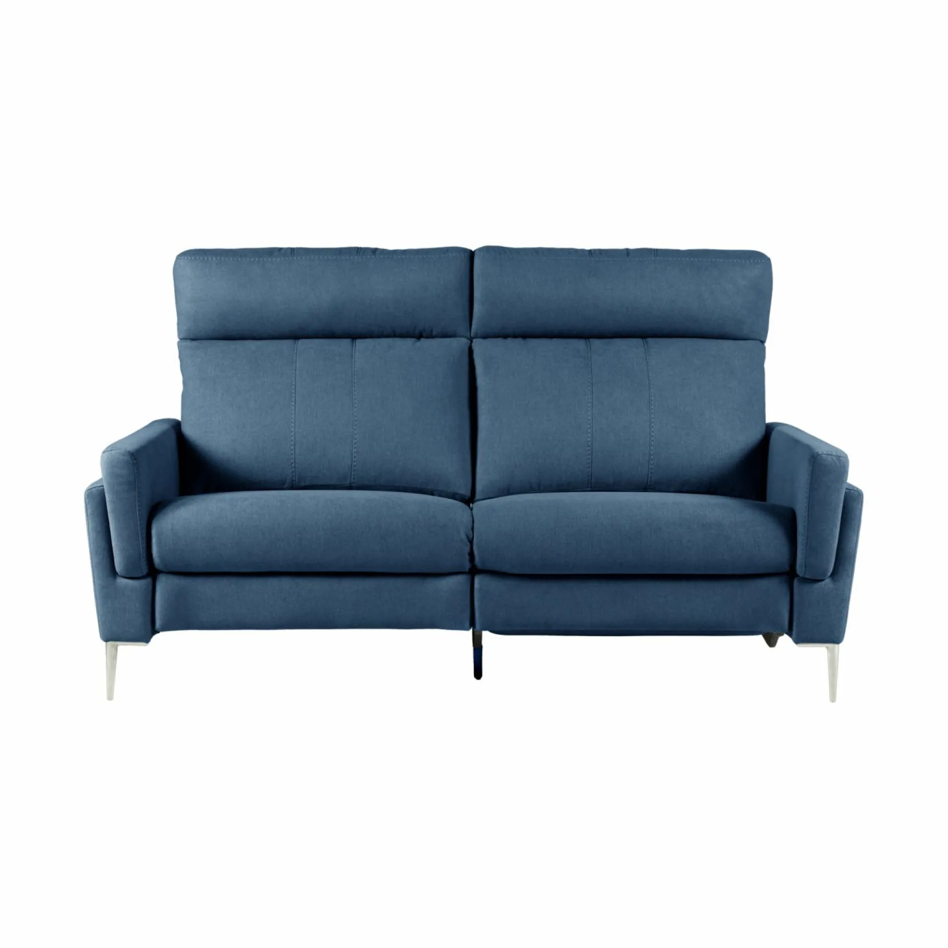 Canapé relax électrique tissu Boston - Bleu Jean - 3 places - relax à droite