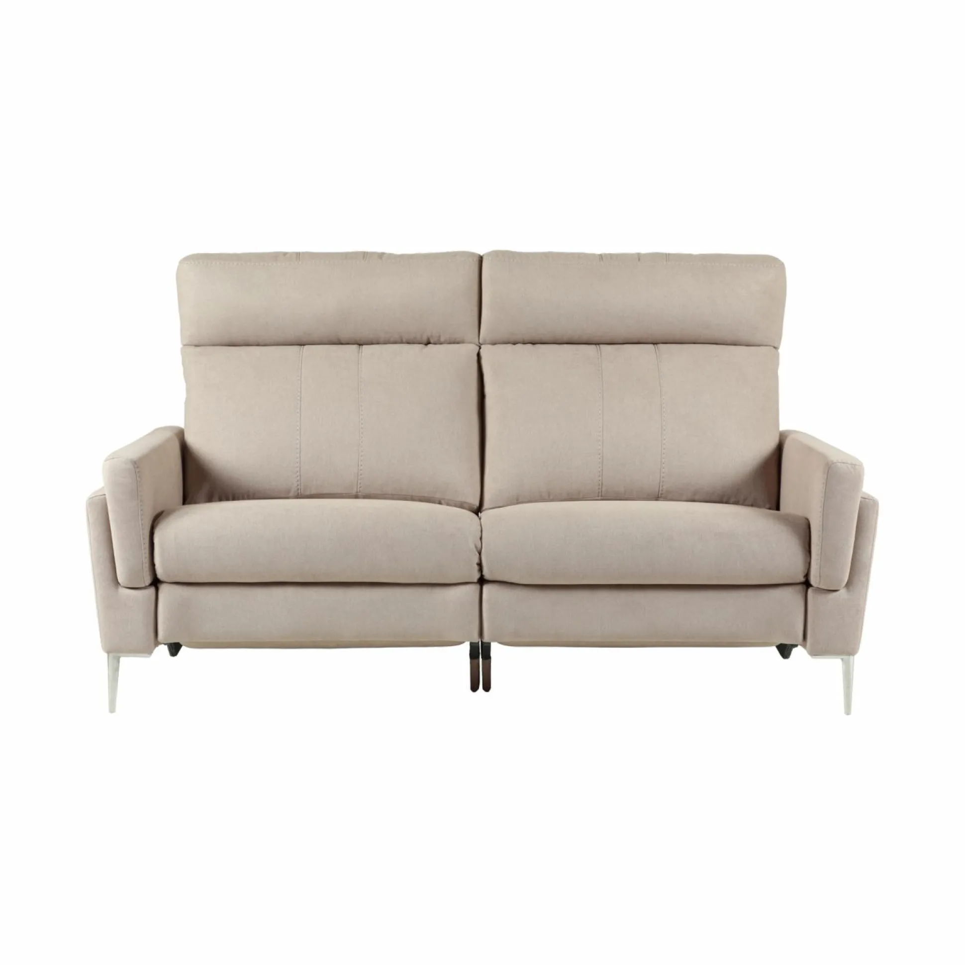 Canapé relax électrique tissu Boston - Naturel - 3 places