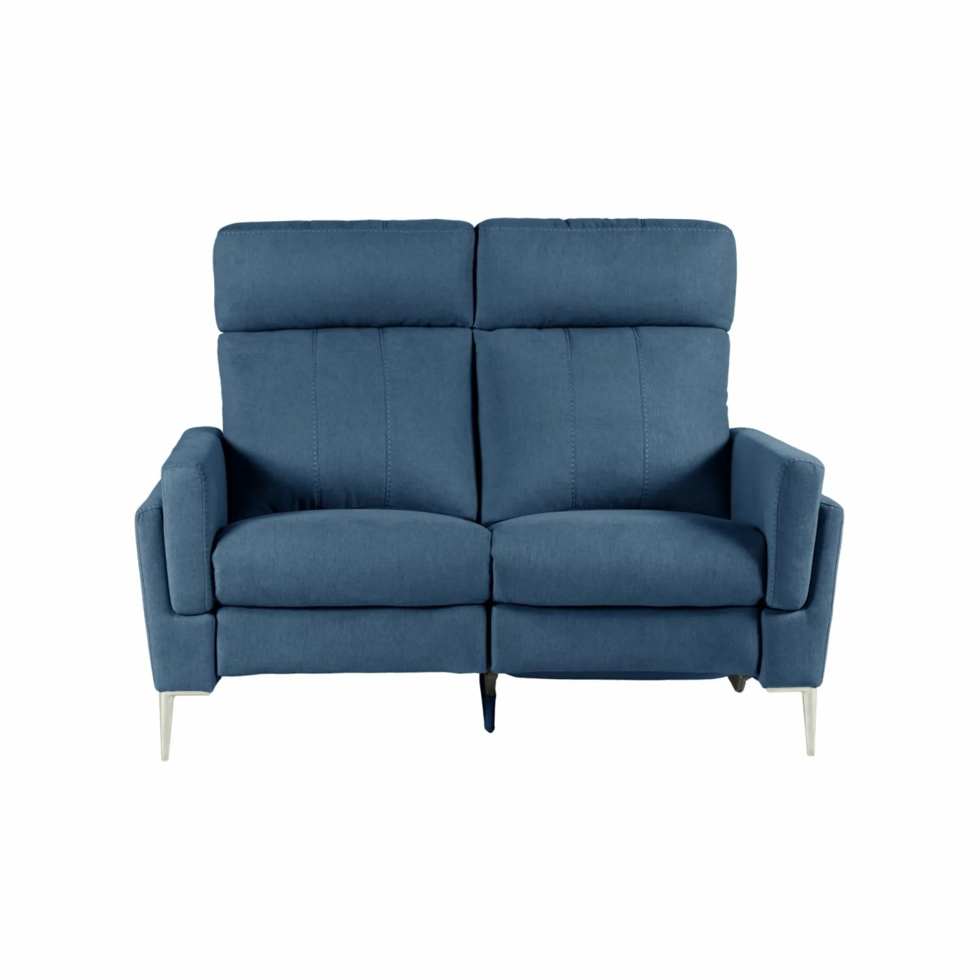 Canapé relax électrique tissu Boston - Bleu Jean - 2 places - relax à droite