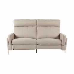 Canapé relax électrique tissu Boston - Naturel - 3 places - relax à gauche