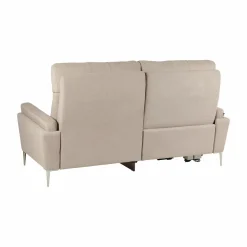 Canapé relax électrique tissu Boston - Naturel - 3 places - relax à gauche