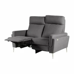 Canapé relax électrique tissu Boston - Ardoise - 2 places - relax à gauche