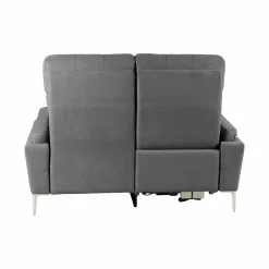 Canapé relax électrique tissu Boston - Ardoise - 2 places - relax à gauche