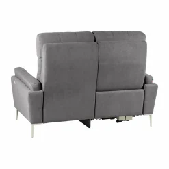 Canapé relax électrique tissu Boston - Ardoise - 2 places - relax à gauche