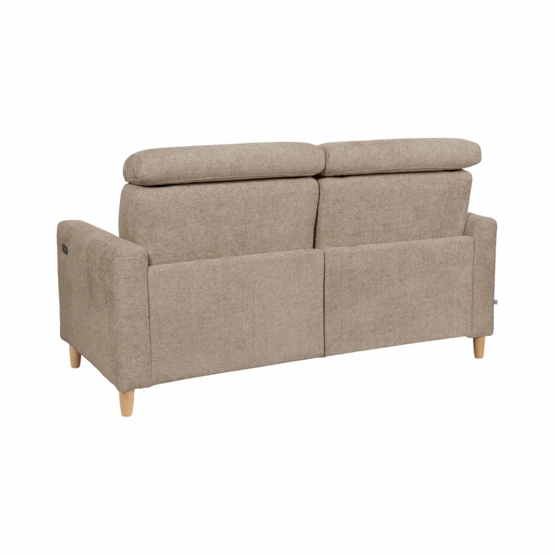 Canapé relax électrique tissu Chambord - Beige - 3 places