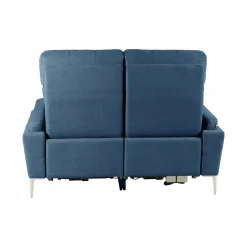 Canapé relax électrique tissu Boston - Bleu Jean - 2 places
