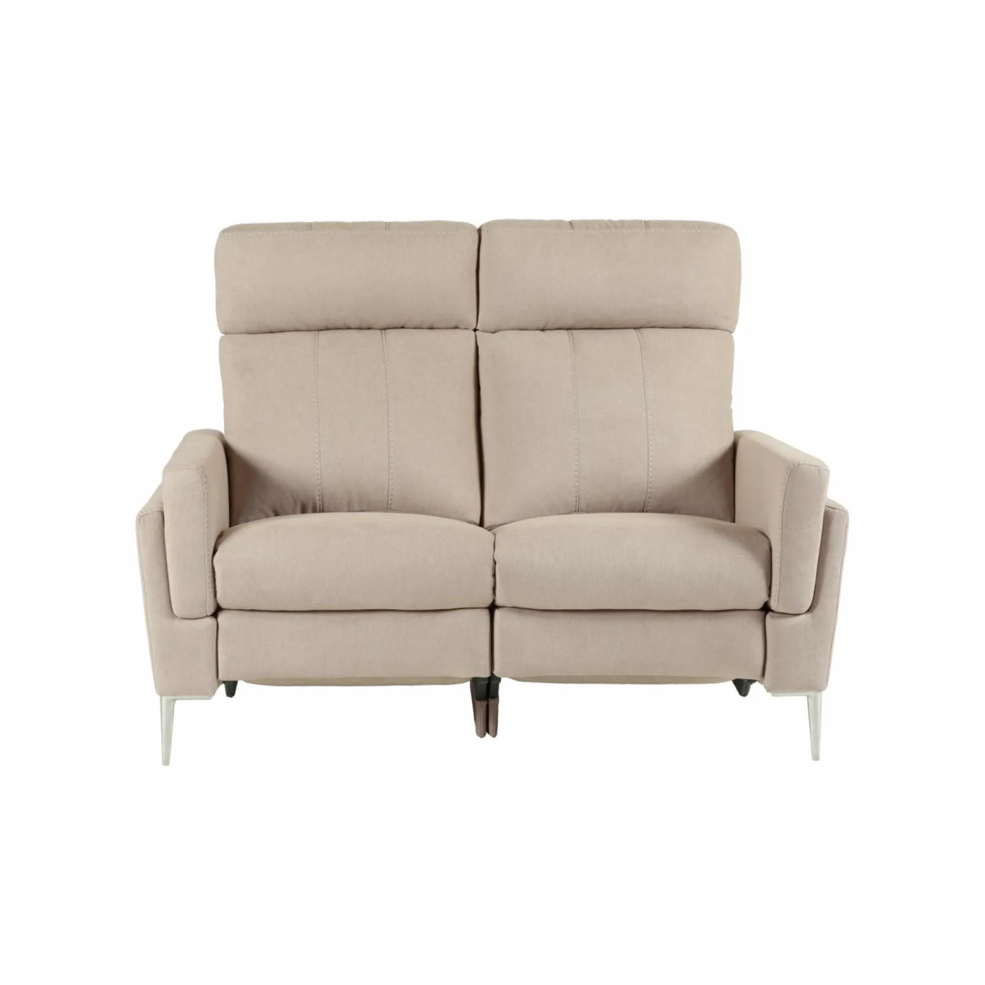 Canapé relax électrique tissu Boston - Naturel - 2 places