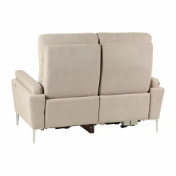 Canapé relax électrique tissu Boston - Naturel - 2 places