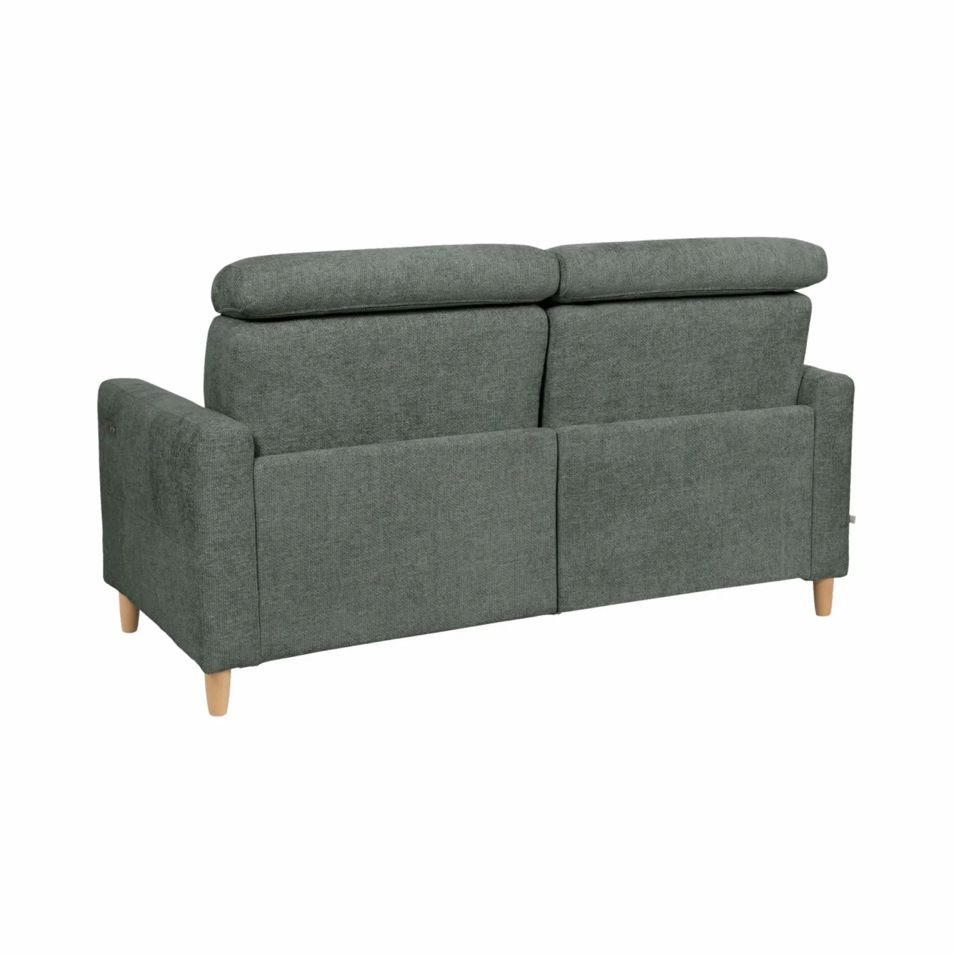 Canapé relax électrique tissu Chambord - Lierre - 2 places