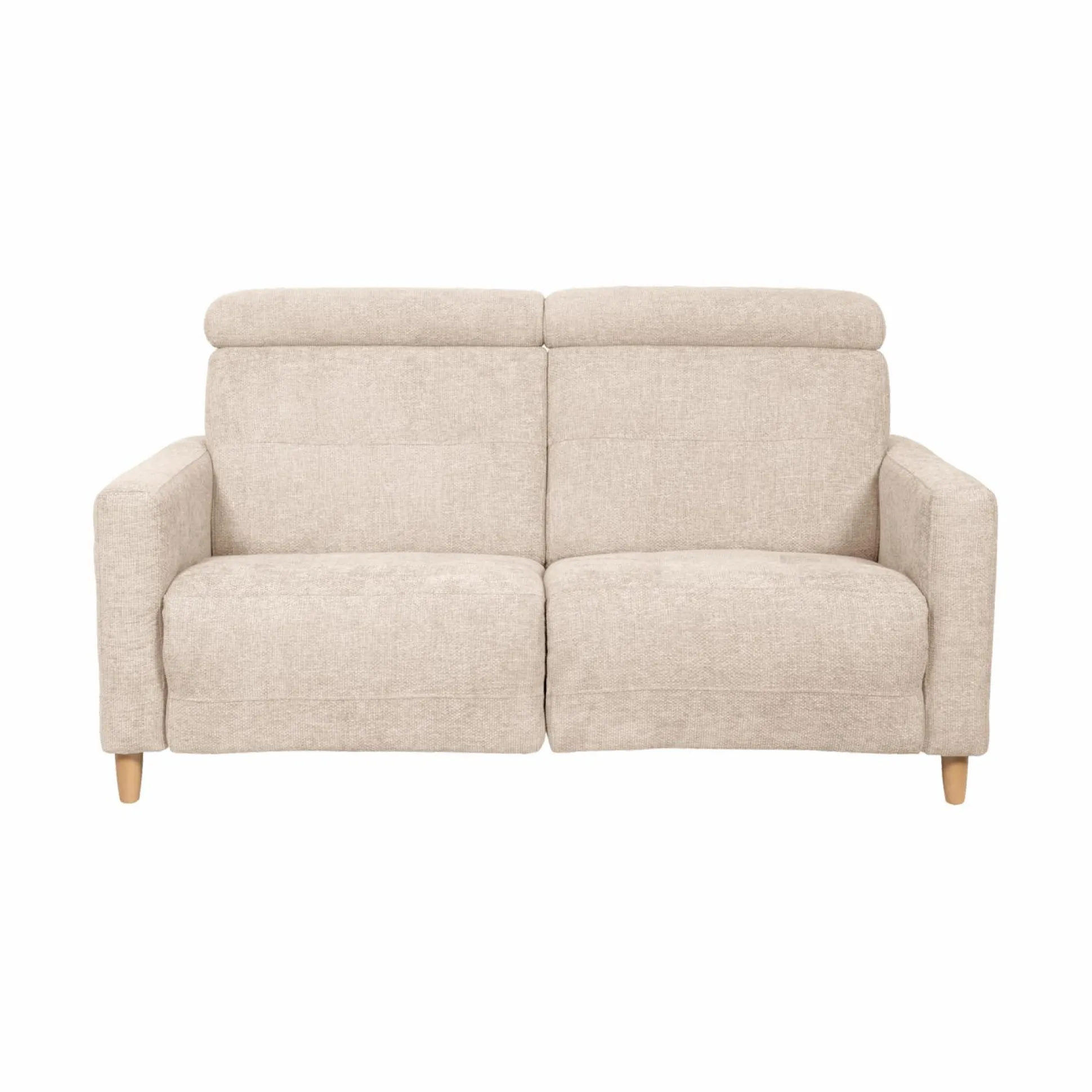 Canapé relax électrique tissu Chambord - Ivoire - Grand 2 places