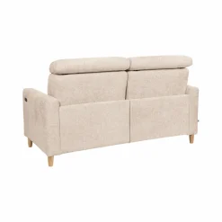 Canapé relax électrique tissu Chambord - Ivoire - 2 places